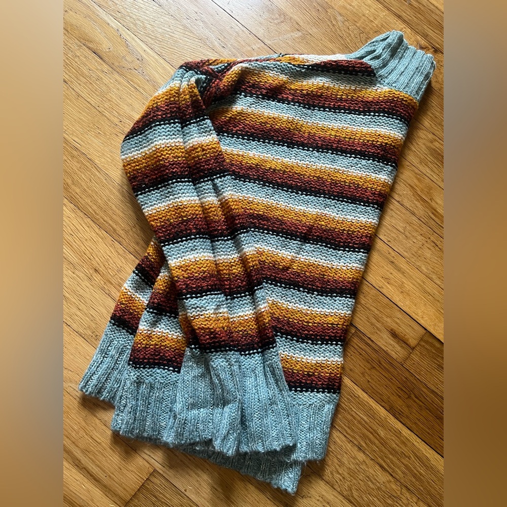 Pink Republic Striped Mock Neck Sweater